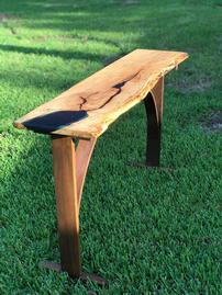 Handcrafted Live-Edge Wood Table 202//269